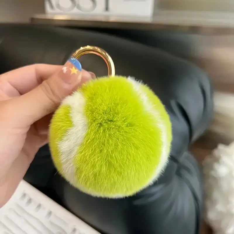 Tennis Ball Keychain