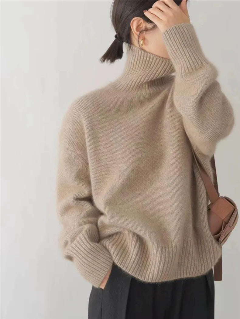 Elodie Cashmere Funnel Neck Jumper