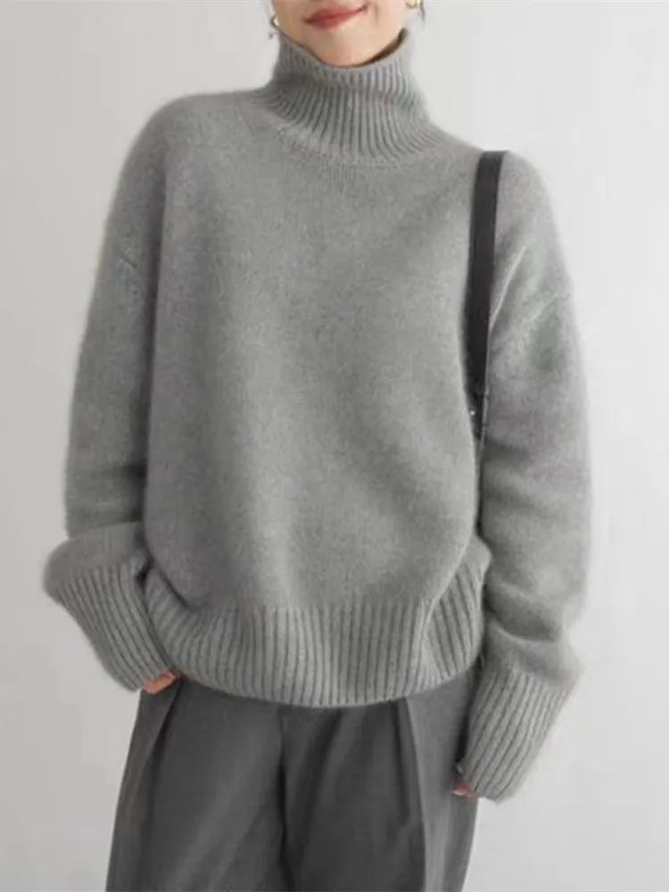 Elodie Cashmere Funnel Neck Jumper