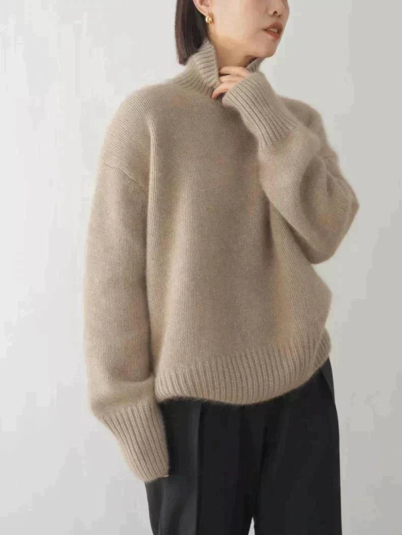 Elodie Cashmere Funnel Neck Jumper