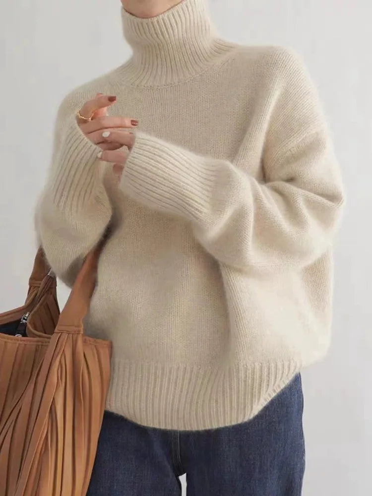 Elodie Cashmere Funnel Neck Jumper