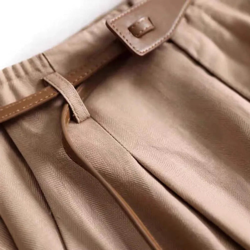 Esme Pleated-Belt Trousers