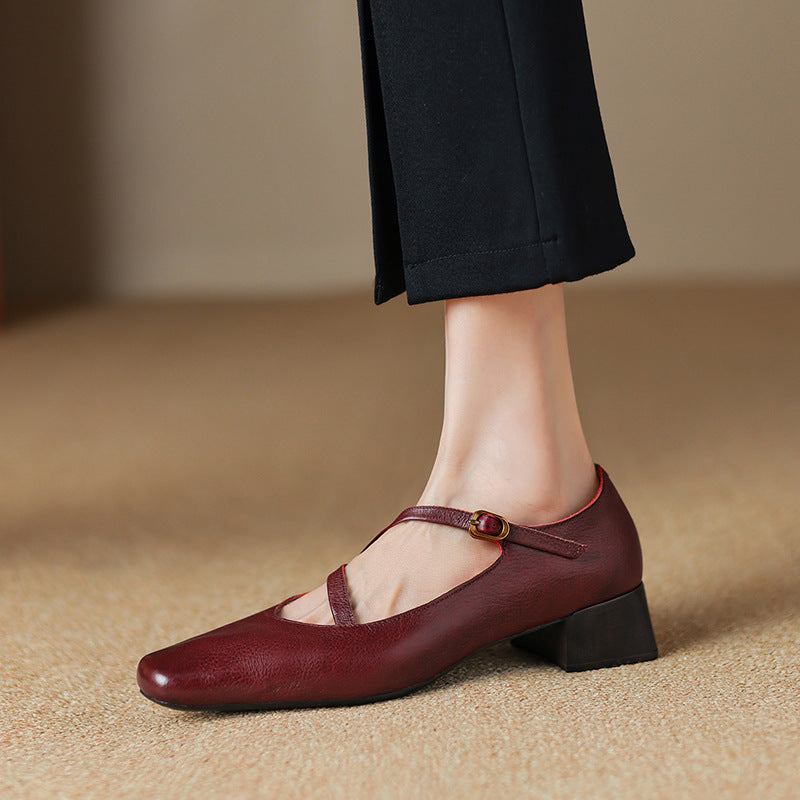 Seravi Leather Heels
