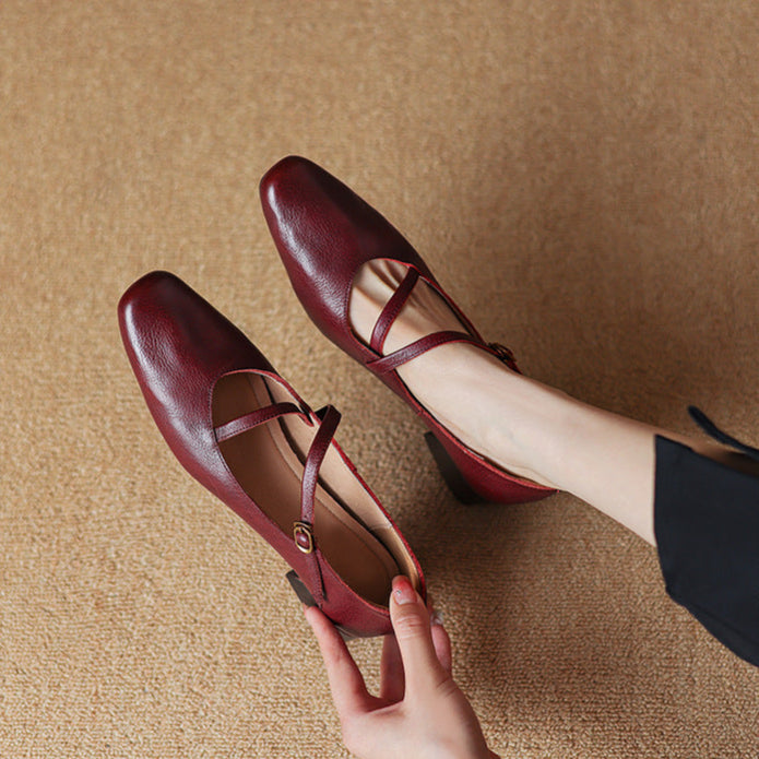 Seravi Leather Heels