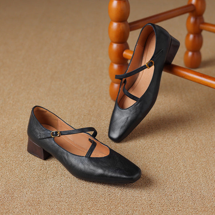Seravi Leather Heels