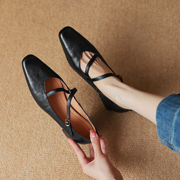 Seravi Leather Heels