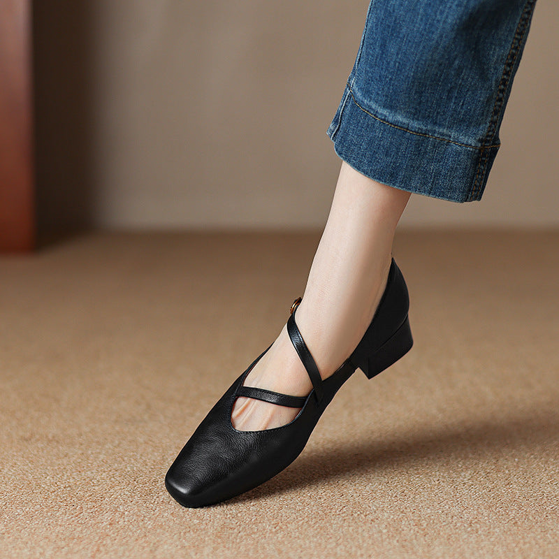 Seravi Leather Heels
