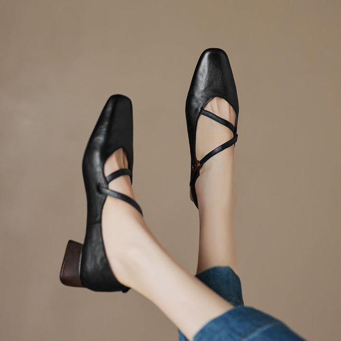 Seravi Leather Heels