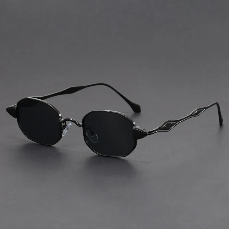 Lunara Spiked Oval Sunglasses