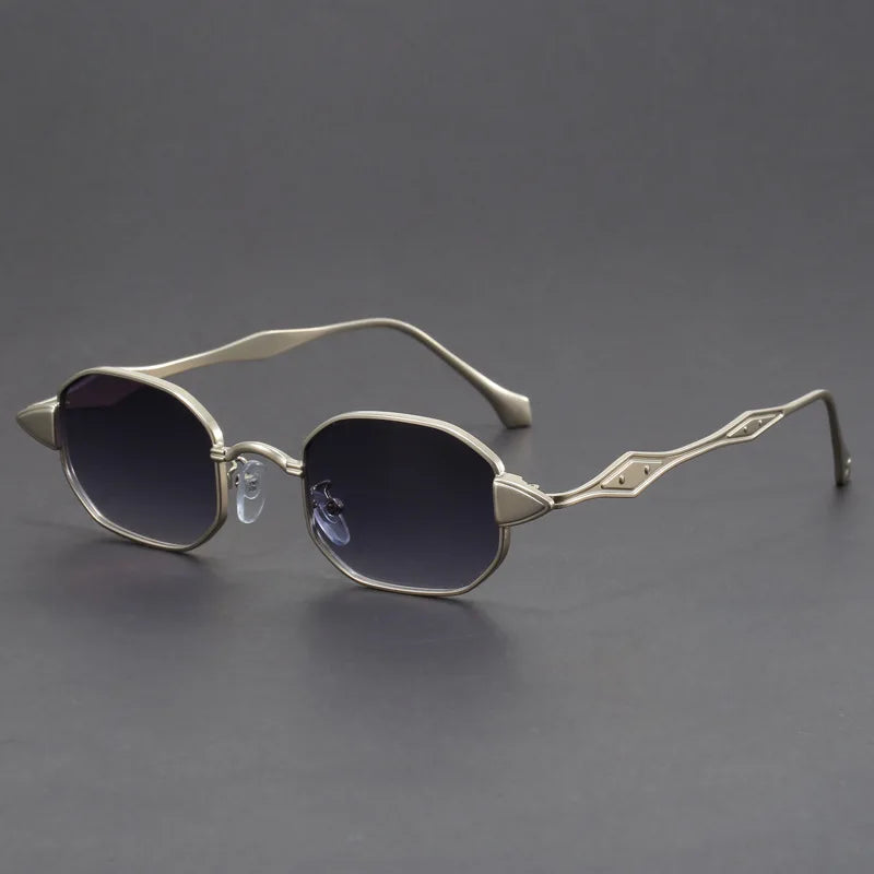 Lunara Spiked Oval Sunglasses