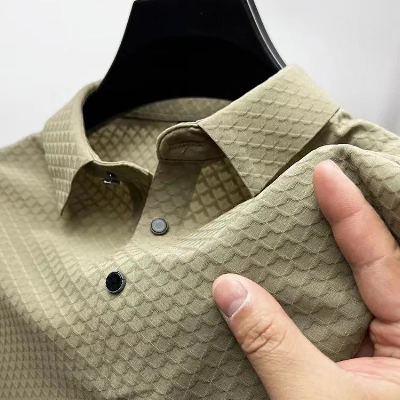 Marlow Textured Silk Polo