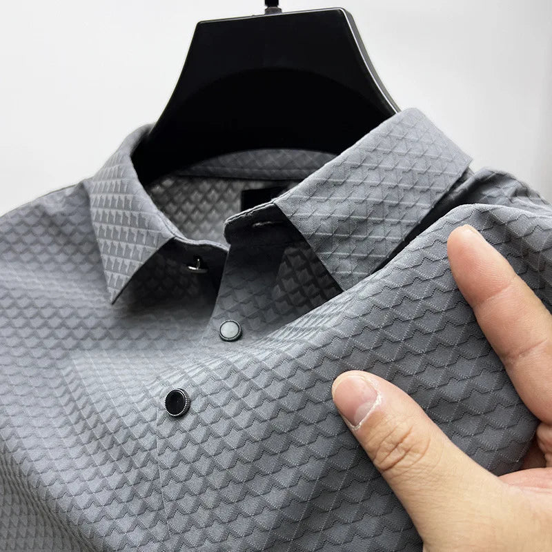 Marlow Textured Silk Polo