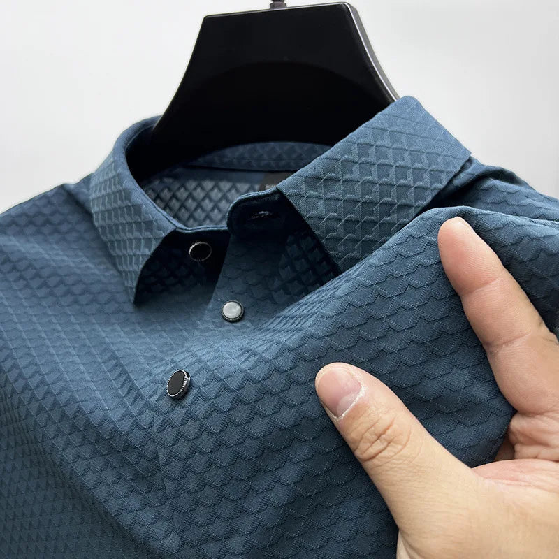 Marlow Textured Silk Polo
