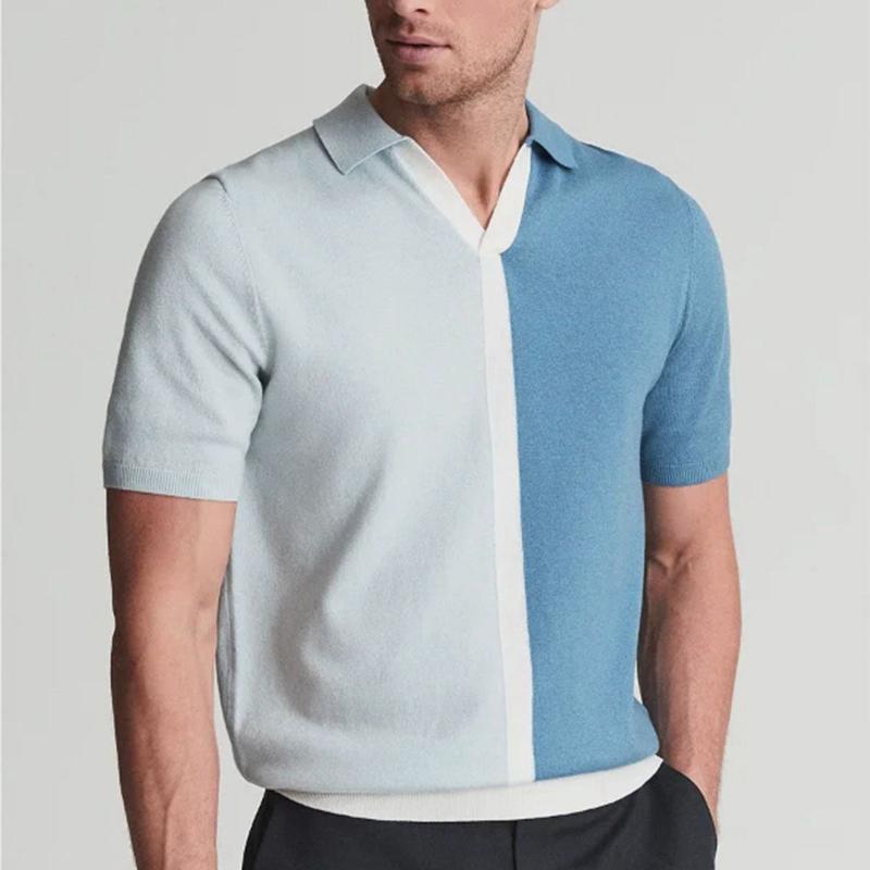 Mateo Split-Panel Knit Polo