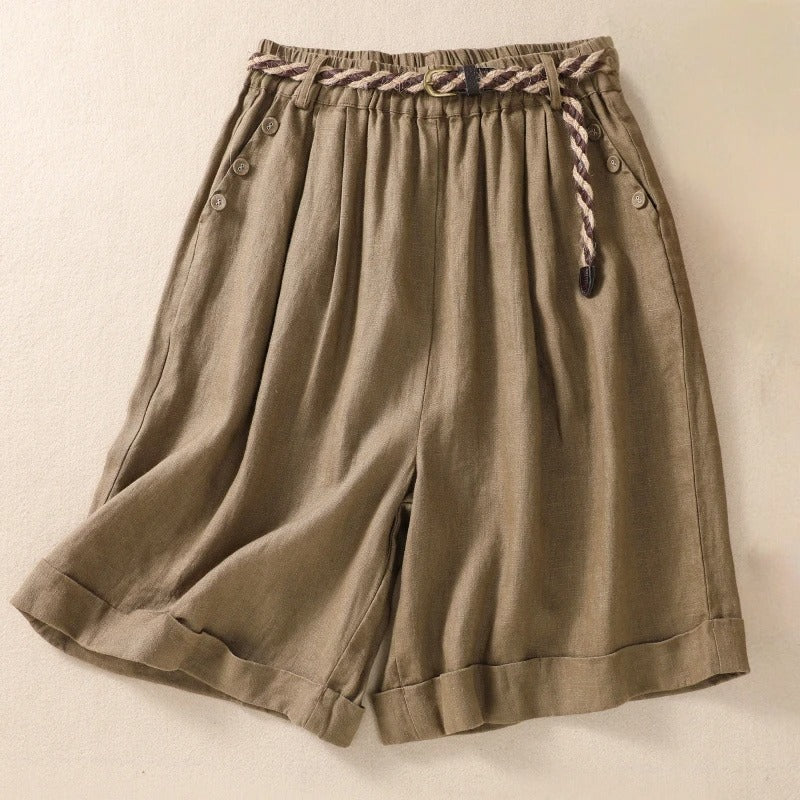 Nova Linen Belted Shorts