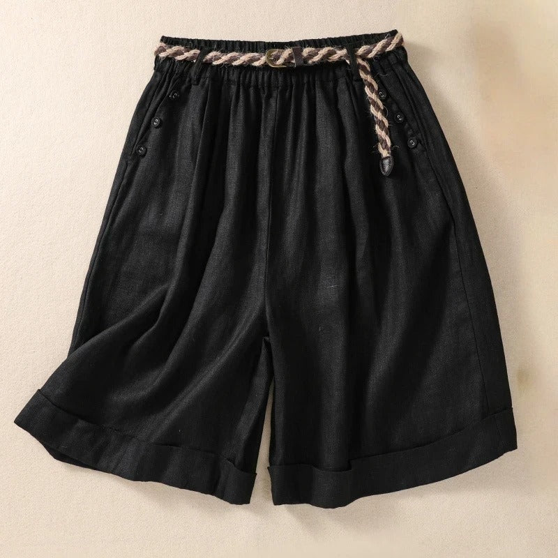 Nova Linen Belted Shorts