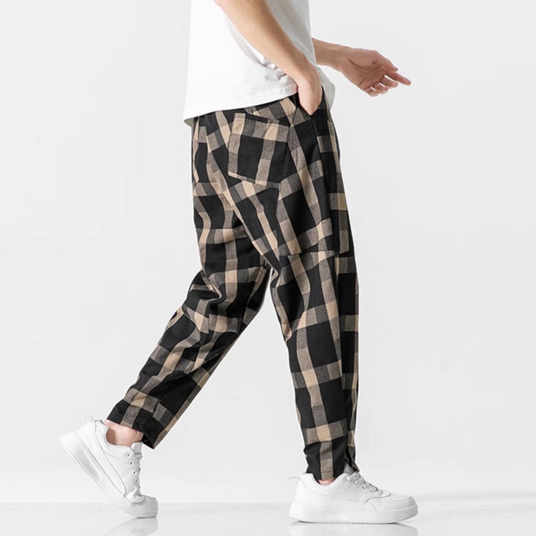 Preston Tapered Check Pants