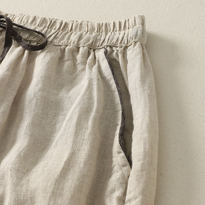Tessa Contrast-Cuff Trousers