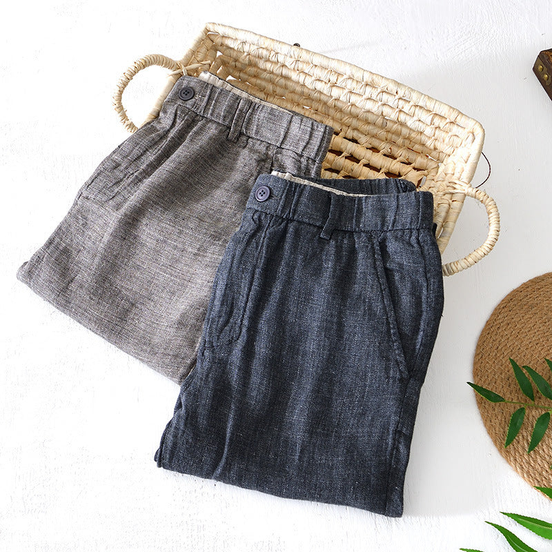 Vesta Rolled-Hem Linen Trousers