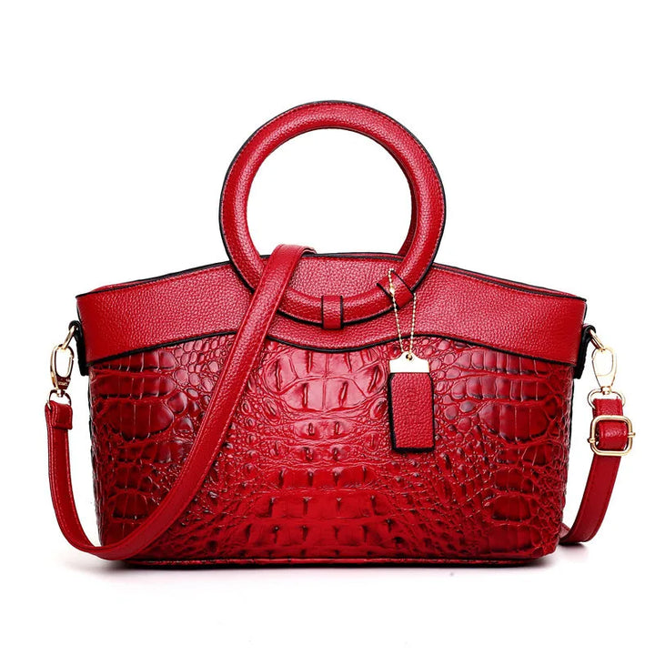 Corven Croc-Embossed Leather Bag