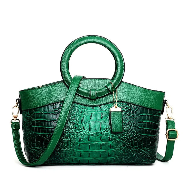 Corven Croc-Embossed Leather Bag