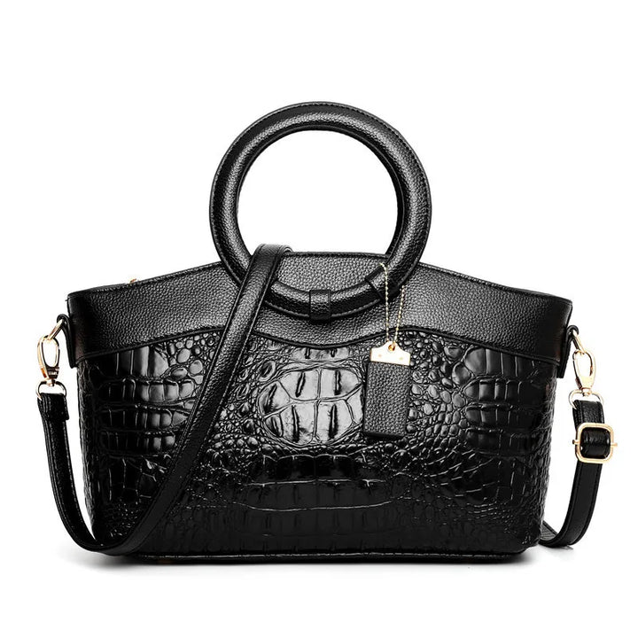 Corven Croc-Embossed Leather Bag