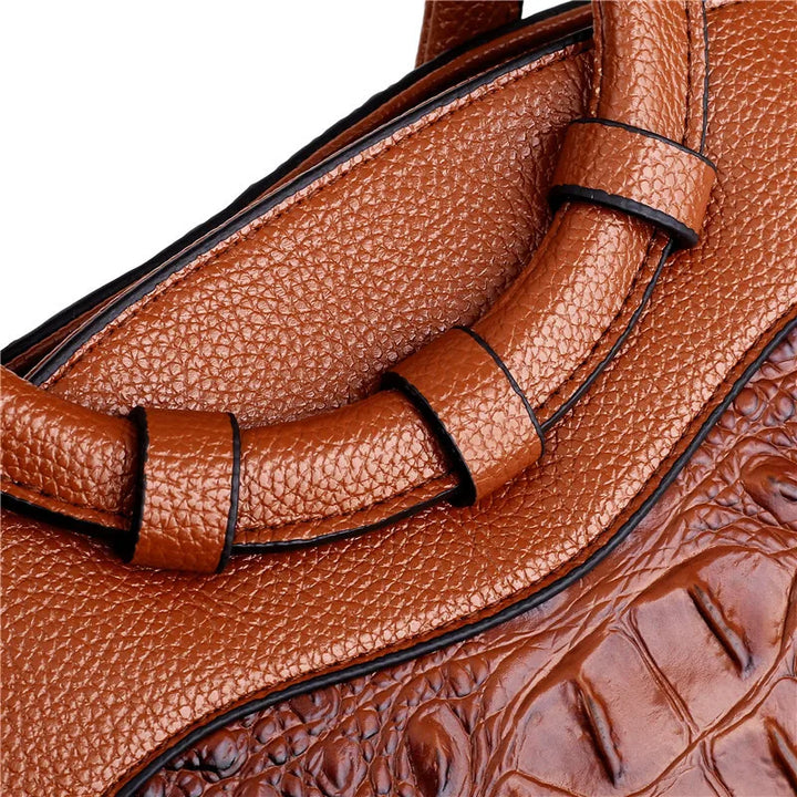 Corven Croc-Embossed Leather Bag