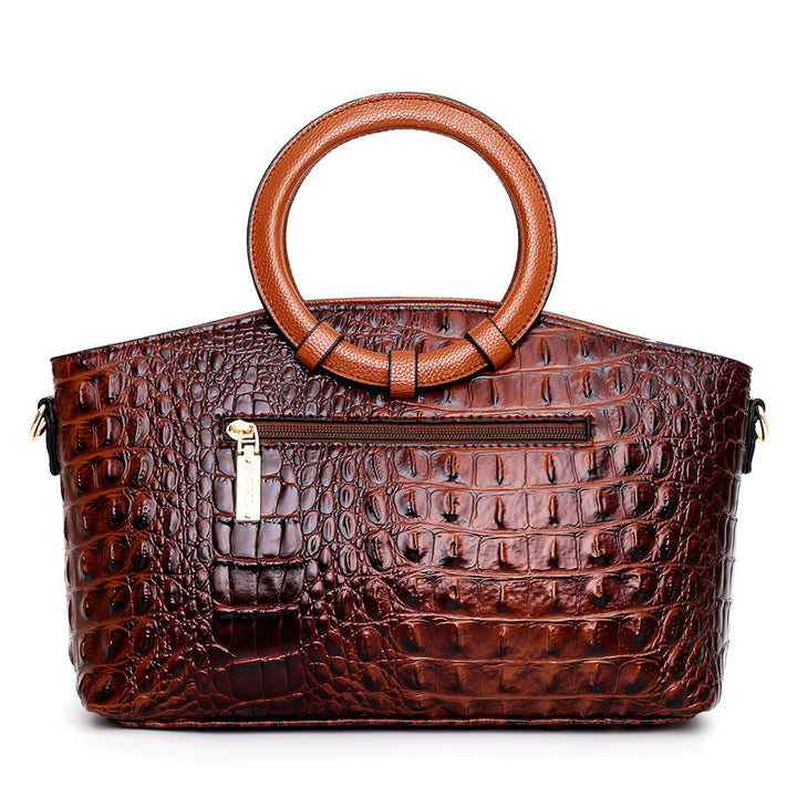 Corven Croc-Embossed Leather Bag