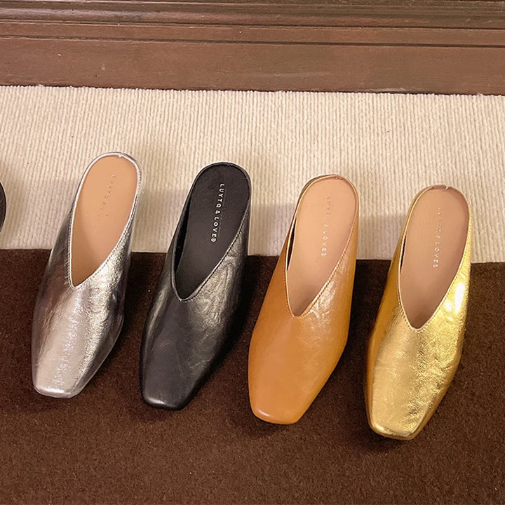 Elvon Round-Toe Mules